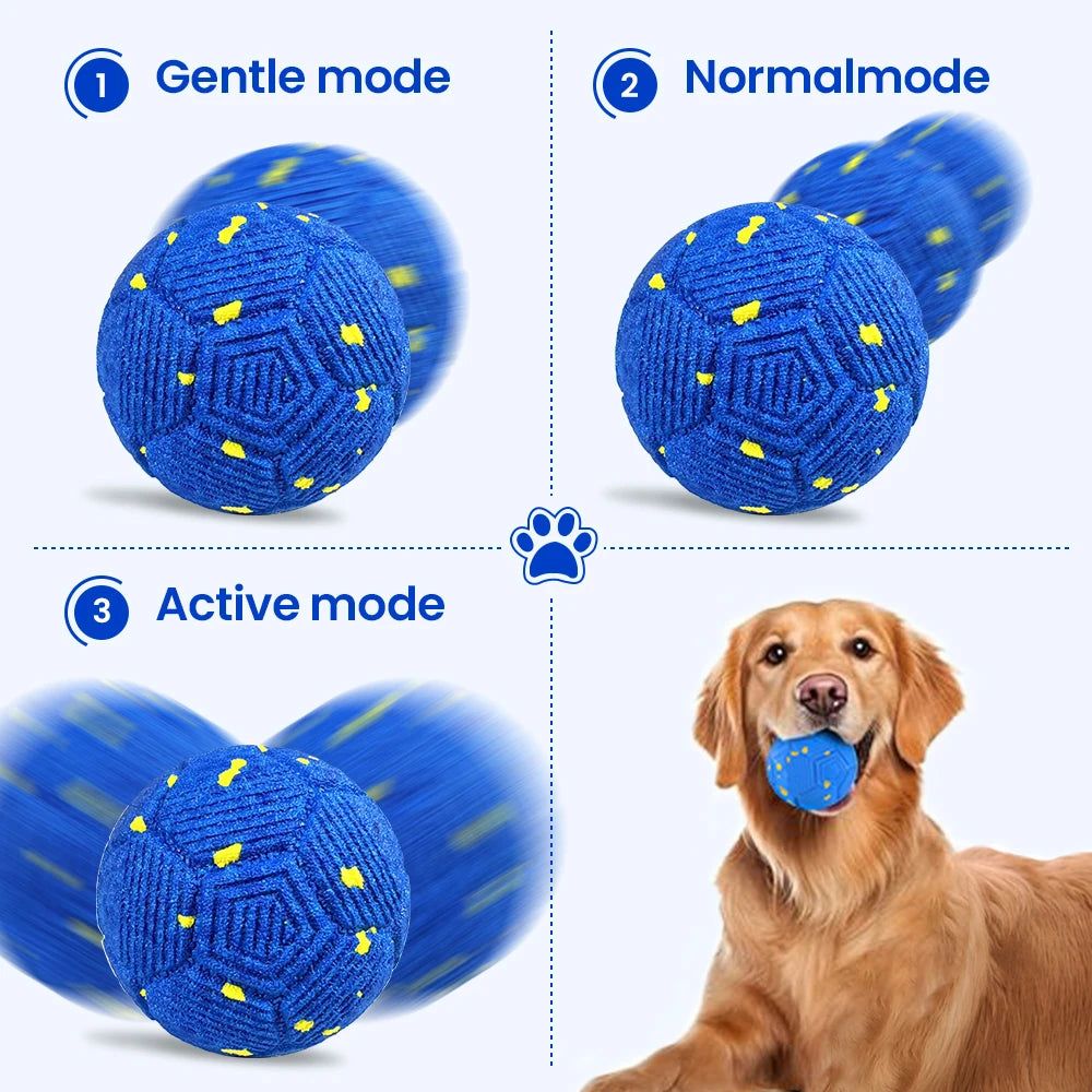 Smart Interactive Dog Toy 8Cm Automatic Moving Bouncing Rotating IPX7 Waterproof E-TPU Active Rolling Ball for Medium Large Dogs