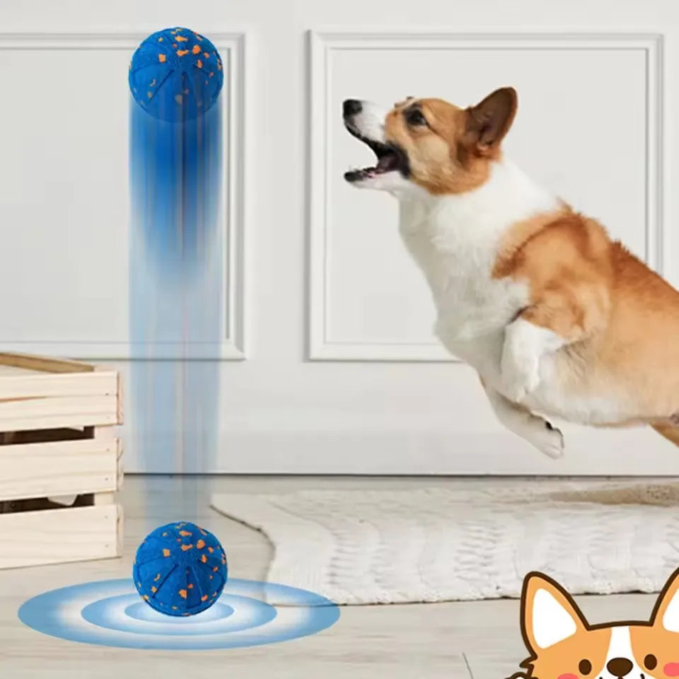 Pet Smart Interactive Ball Bouncing Ball for Dogs Electric Automatic Vibrating Popcorn Gravity Jumping Wear Resistant Foam Ball
